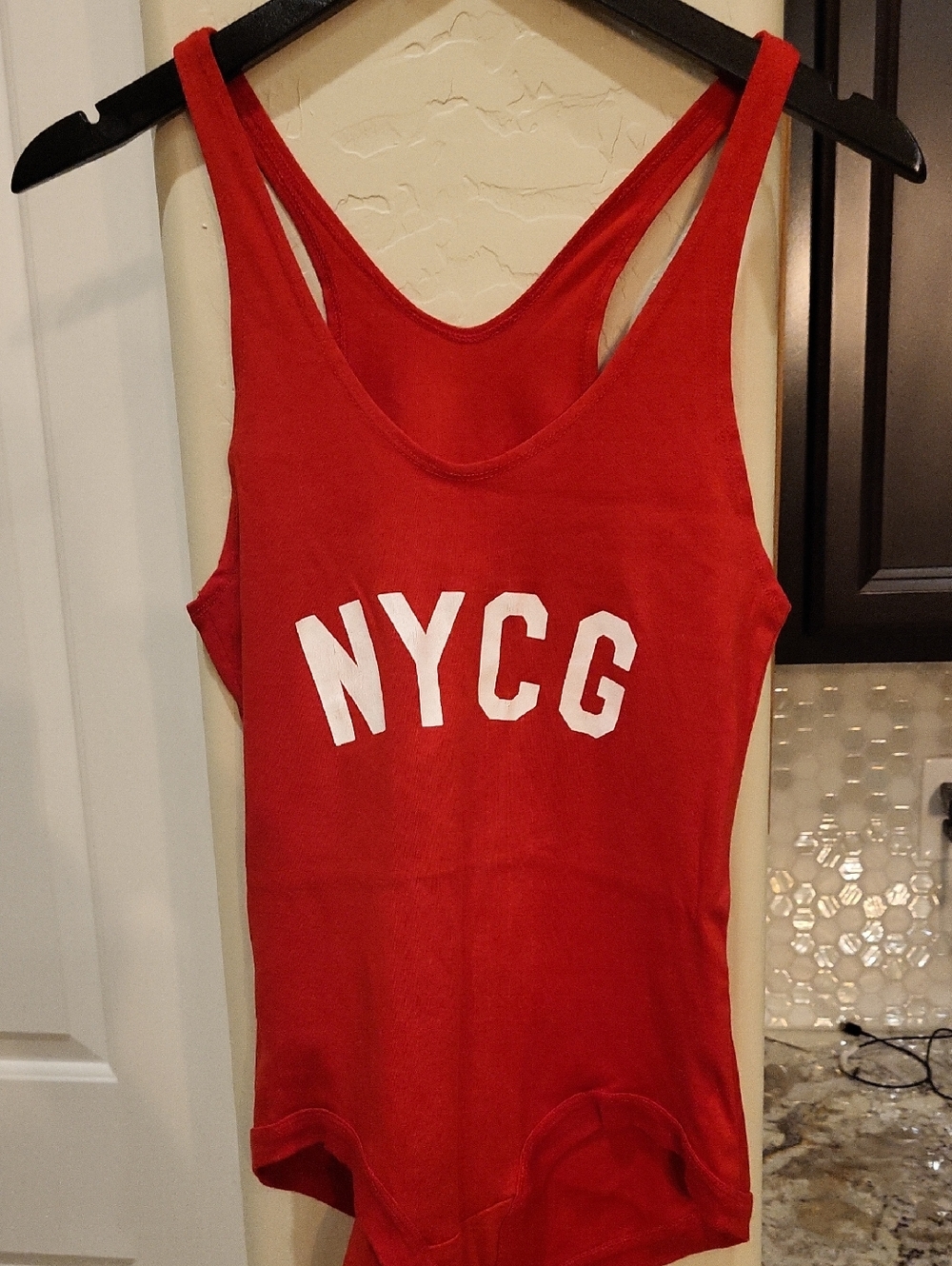 Vintage NORMA KAMALI Red And White Swimsuit Sz Small